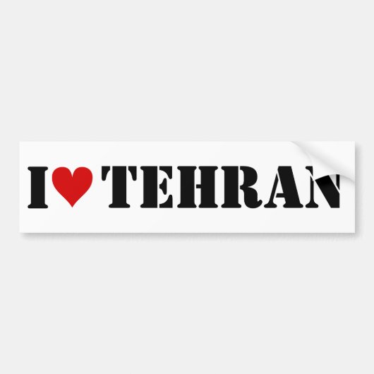 I [Herz] Teheran Autoaufkleber (Vorne)