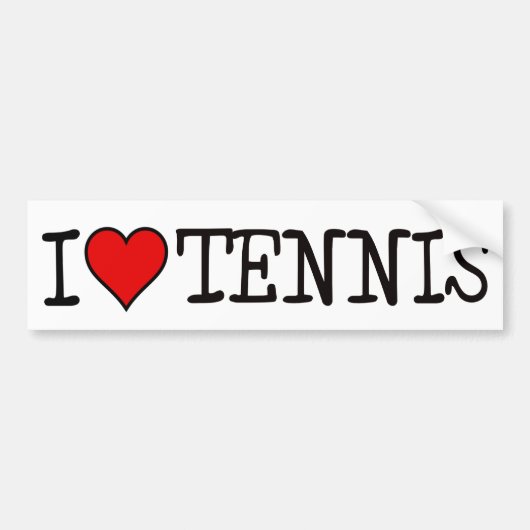 I HERZ-TENNIS AUTOAUFKLEBER (Vorne)