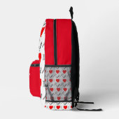 I Herz-Tennis-Muster Bedruckter Rucksack (Rechts)