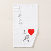 I Herz-Tennis - Name hinzufügen Badhandtuch Set (Handtuch)