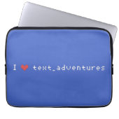 I Herz-Text-Abenteuer Laptopschutzhülle (Vorderseite)