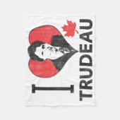 I Herz Trudeau Fleecedecke (Vorderseite)