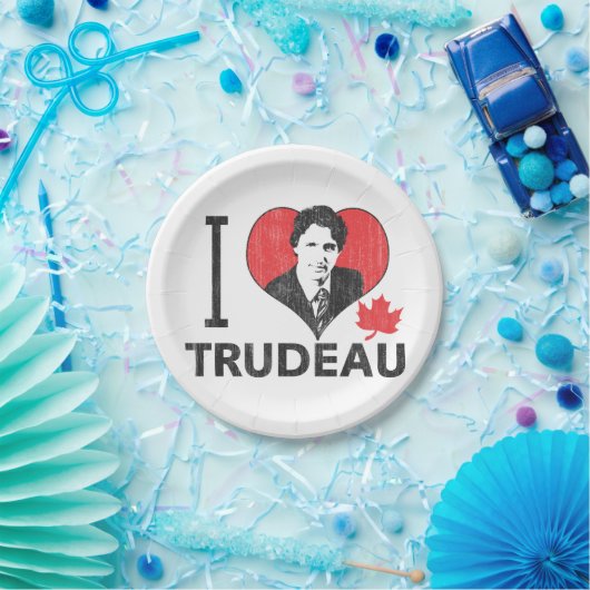 I Herz Trudeau Pappteller (Party)