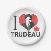 I Herz Trudeau Pappteller (Vorderseite)