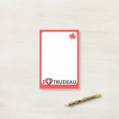 I Herz Trudeau Post-it Klebezettel (Auf Schreibtisch)