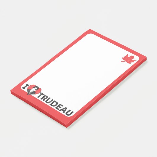 I Herz Trudeau Post-it Klebezettel (angewinkelt)