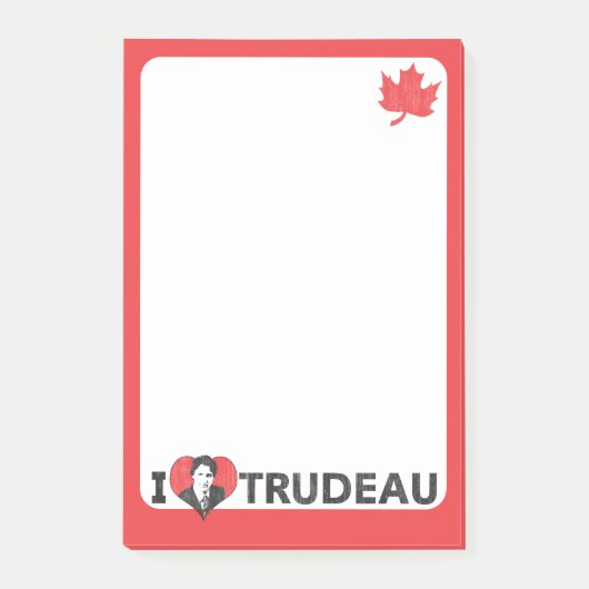 I Herz Trudeau Post-it Klebezettel (Vorderseite)