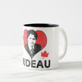 I Herz Trudeau Zweifarbige Tasse (VorderseiteRechts)