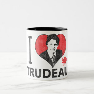 I Herz Trudeau Zweifarbige Tasse