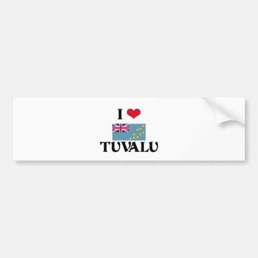 I HERZ TUVALU AUTOAUFKLEBER (Vorne)