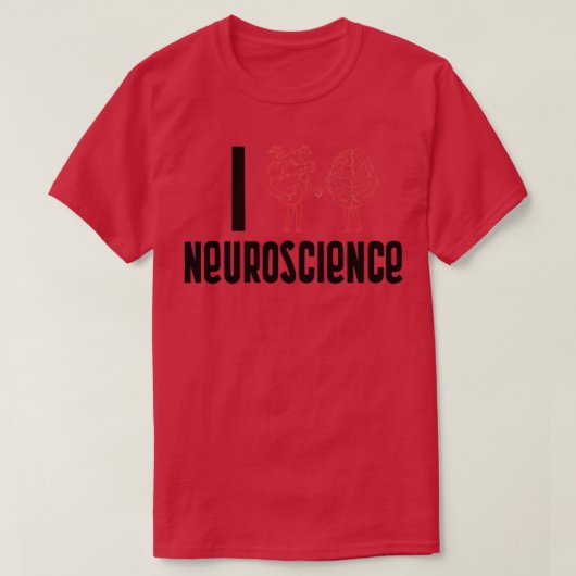 I Herz- und Hirnneurowissenschaft T-Shirt (Design vorne)