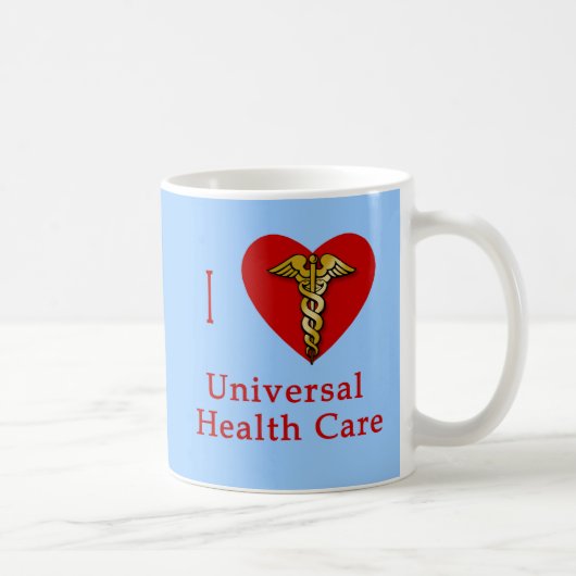 I Herz-universelle Gesundheitswesen-Abdeckung Kaffeetasse (Rechts)