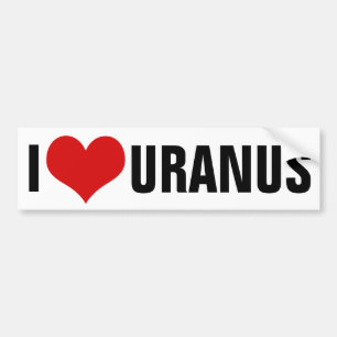 I Herz Uranus Autoaufkleber