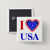 I Herz USA Button (Vorne & Hinten)