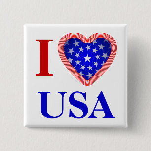 I Herz USA Button