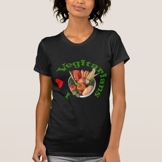 I Herz-Vegetarier T-Shirt (Vorderseite)