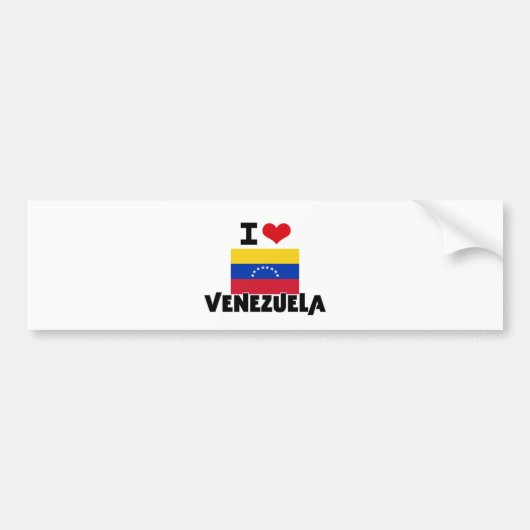 I HERZ VENEZUELA AUTOAUFKLEBER (Vorne)