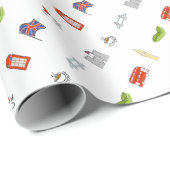 I Herz Vereinigtes Königreich, britische Liebe, Geschenkpapier (Rolleneckpunkt)