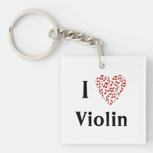 I Herz-Violine - Musikinstrument Schlüsselanhänger