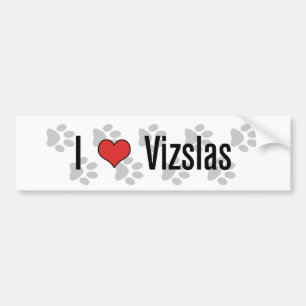 I (Herz) Vizslas Autoaufkleber