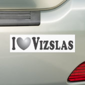 I Herz Vizslas - Autoaufkleber (Auf Auto)
