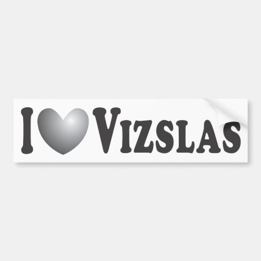 I Herz Vizslas - Autoaufkleber (Vorne)