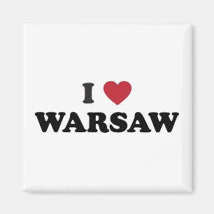 I Herz Warschau Polen Magnet