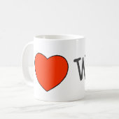 I Herz WeHo Kaffeetasse (Vorderseite Links)