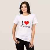 I (Herz) Weihnachten Tri-Blend Shirt (Vorderseite voll)