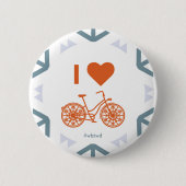 I Herz-Winter radfahrend - großes Button (Vorderseite)