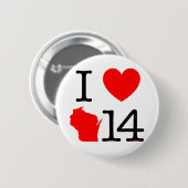 I Herz Wisconsin 14 Button (Vorne & Hinten)