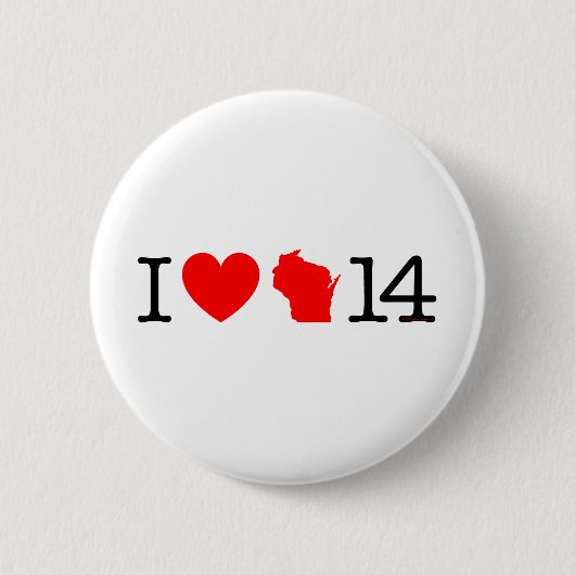I Herz Wisconsin 14 Button (Vorderseite)