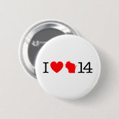 I Herz Wisconsin 14 Button (Vorne & Hinten)