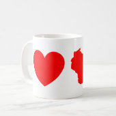 I Herz Wisconsin 14 Kaffeetasse (Vorderseite Links)