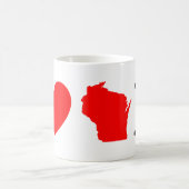 I Herz Wisconsin 14 Kaffeetasse (Mittel)