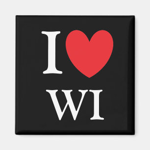 I Herz-Wisconsin-Magnet Magnet