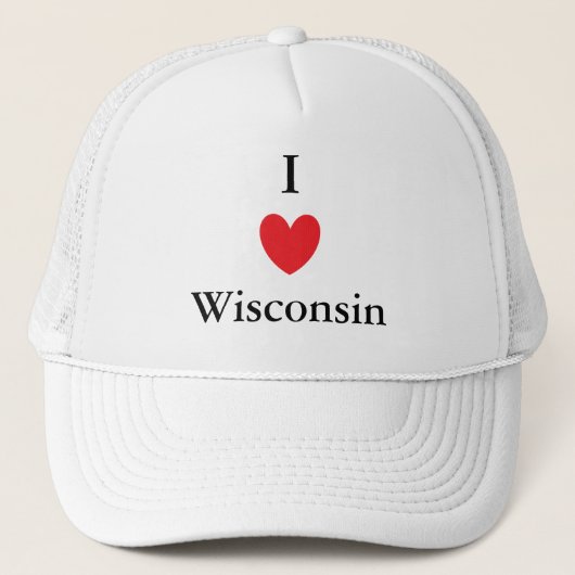 I Herz Wisconsin Truckerkappe (Vorderseite)