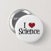 I Herz-Wissenschaft Button (Vorne & Hinten)