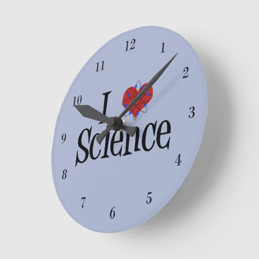 I Herz-Wissenschaft Runde Wanduhr (Winkel)