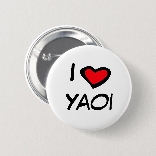 I Herz Yaoi Button (Vorne & Hinten)