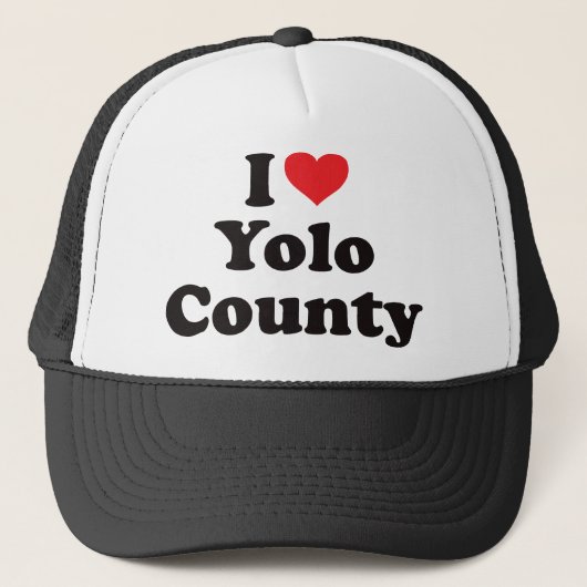 I Herz Yolo County Truckerkappe (Vorderseite)