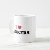 I Herz Yonkers New York Kaffeetasse (Vorderseite Links)