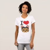 I Herz-Yorkshire-Terrier-T - Shirt (Vorne ganz)