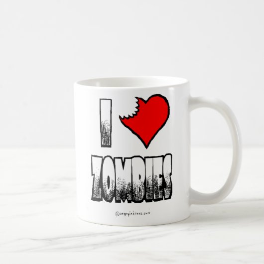 I Herz-Zombie-Kaffee-Tasse Kaffeetasse (Rechts)