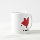 I Herz-Zombie-Tasse Kaffeetasse (VorderseiteRechts)
