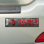 I Herz-Zombies Autoaufkleber (Auf Auto)
