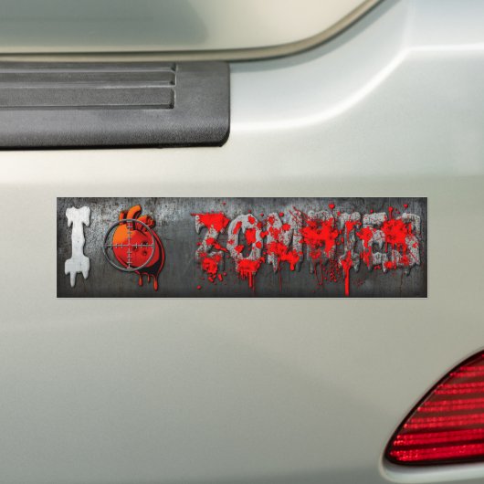 I Herz-Zombies Autoaufkleber (Auf Auto)
