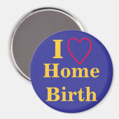 I Herz-Zuhause-Geburt Magnet (Vorderseite/Rückseite)