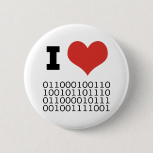 I Herz-Zweiheit Button
