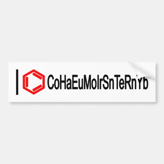 I Herzchemie Autoaufkleber (Vorne)